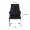 WALNUT Leisure Meeting Computer Chair Home Office Chair Ergonomic Chair Comfortable Bow Leather Chair Staff Chair (Color : Black)