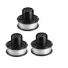 AMSAMOTION Grass Strimmer Spool and Line Compatible with For Black+Decker Replace ST4500 ST5000 ST6500 ST6800 GL250/ GL310/ GL360 Spools String T