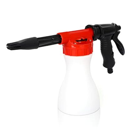 GALAXYER Snow Foam Gun Sprayer, 900ml Adjustable Car Cleaning Lance, Garden Watering Tool Fit Universal Hose, for Car Washing Home