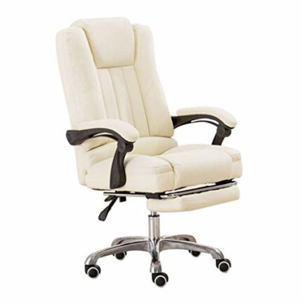 LZQDM High Back Office Chair Adjustable Ergonomic Desk Chair with Padded Armrests,Executive PU Leather Swivel Task Chair with Lumbar Support