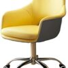 ZXFYHD Desk Chair,Office Chair Computer Chair, Swivel Steel Feet Ergonomic Home Office Chair Easy To Clean Leather Staff Chair
