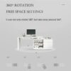 JYDQM Office Desk Computer Desk Swivel Angle Multifunctional Desk White Office Furniture