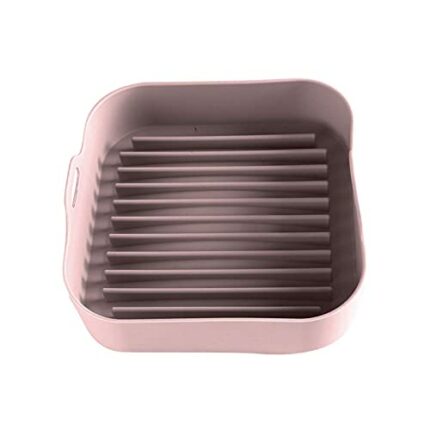 POHOVE Air Fryer Silicone Pot, Replacement for Paper Liners, 8x8inch Square Silicone Air Fryer Basket, Silicone Bowl For Air Fryer Oven Accessori