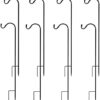Urban Deco Shepherds Crook Hooks for Garden Lights Adjustable Metal Stake Hangers Garden Heavy Duty Plant Hooks for Garden Lights Weddings Plant