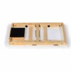 SMLJLQ White Office Computer Desk, Folding Laptop Shelf Table Can Be Raised and Lowered