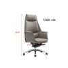 YT.JYUERI Relax Comfortably Safe Managerial Chairs Leather Office Chair High Back Home Desk Chair Grey Computer Chair with Armrest Executive Offi