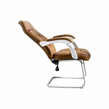 WALNUT Big Tall Executive Office Chair High Back All Day Comfort Ergonomic Lumbar Support, Bonded Leather (Color : Brown)