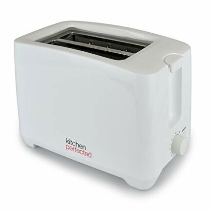 Kitchen Perfected® 2 Slice Extra Wide Slot Toaster - 750W - 7 Browning Levels - High Lift Eject Function - Removable Crumb Tray - E2020WH - White