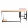 WJIN Computer Desk,Modern L‑Shaped Corner Office Desk Chipboard Computer Table for Home Study Office Use