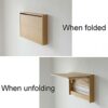 Wall Mounted Desk,Folding Drop-leaf Table with Bookshelf,Foldable Bookshelves,Space-Saving Fold Down Computer Laptop Writing Workbench,for Home O