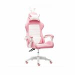 ygqbgy Home Office Game Girl Student Seats Sports Racing Chair Pink Main Live Computer Chair with Lumbar Seat Breathable