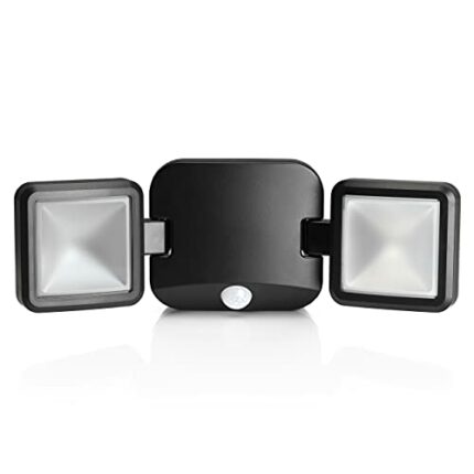 Auraglow Outdoor Wireless Battery Operated LED Motion Activated PIR Sensor Spotlight Twin Security Light