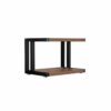 JOIN IRON Retro Double Layered Thickened Printer Stand, Modern and Fashionable Storage Bookshelf, Home Office Storage Copier Stand Table, Desktop