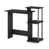 Furinno Efficient Home Laptop Notebook Computer Desk, Study Desk, Writing Desk, Sonoma Oak/White, 100.6 (W) x 85.3 (H) x 39.6 (D) cm