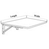 Wall Mounted Folding Table Home Folding Table for Study Workbench, Home, Office Easy to Install Folding Computer Table, White 20 Sizes (Color : W