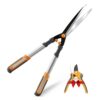 AIRAJ Lightweight Hedge Shears(600mm),with Ergonomic Lightweight Anti-Slip Handles and Razor-Sharp Blades,Professional Garden Shears for Hedges,