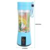 380ml Portable Blender, Mini Blenders Smoothies Shakes Juicer Cup, USB Rechargeable Travel Personal Juicer Mixer for Gym Camping Travel, 2000mAh