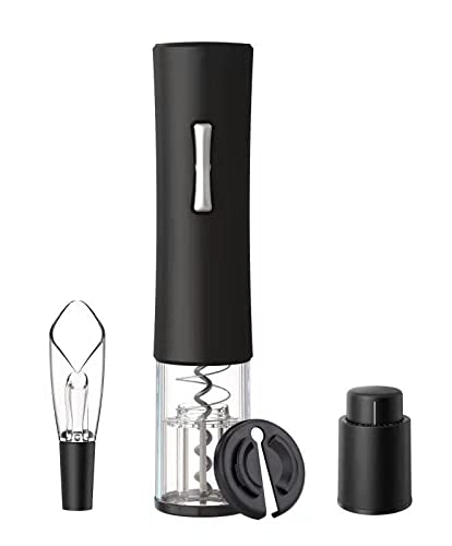 Innoteck Essentials Cordless Electric Wine Opener Kit - Battery Operated Automatic Wine Bottle Corkscrew Opener Kit - With Foil Cutter, Wine Pour