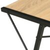 CZDYUF Computer Desk with Shelf, Chipboard & Steel Writing Table, Office Furniture Black and Oak 116x50x93 cm