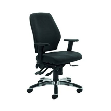 Office Hippo Ergonomic Posture Chair with Multiple Features, Slide, Adjustable Lumbar Support, Flex Seat, 3D Arms, Fabric, Black, 70 x 70 x 114 c