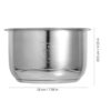 2L Stainless Steel Inner Pot, Rice Cooker Inner Pot, 4 Cup Non- Stick Rice Cooking Container, Replacement Insert Liner