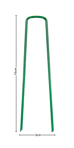 Pack of 50 Multipurpose Heavy Duty U Pins Grass Turf Steel Galvanised Metal Tent Pegs (Pack of 50)