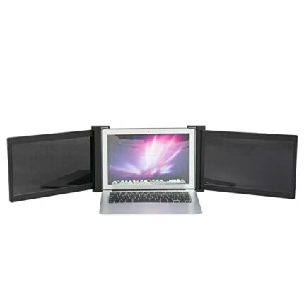 GOWENIC PD1303D Triple Portable Monitor for Laptop, 13.3 Inch Portable Dual Screen Monitor, FHD 1080P IPS Retractable FoldableExternal Monitor fo