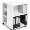 Durable Multi-Functional Trolley | Made of Strong Melamine | Beech Colour | Ideal for Storing Documents, Folders, Etc. In an Office Environment