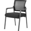 Boss Office Products Mesh 4-Legged Guest Chair, Black