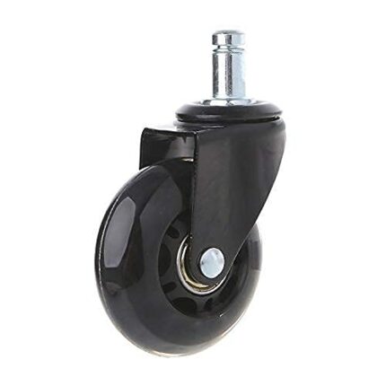 SKOAJAS Plate Casters 25 Inch Casters Pu Transparent Wheel Style Office Silent Wheels Insert Rod 11 * 22 Furniture Universal Wheel