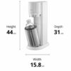 SodaStream Duo Sparkling Water Maker, Sparkling Water Machine & 2x 1L Fizzy Water Bottles, Retro Drinks Maker w. BPA-Free Water Bottle, Glass Car