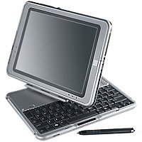 HP Compaq Tablet PC TC1100 - Pentium M 753/1.2 GHz ULV - Centrino - RAM 512 MB - HDD 60 GB - GF4 420 Go - WLAN : 802.11b/g, Bluetooth - Win XP Ta