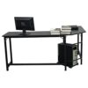 N/A Office Desk L-shaped Wooden Computer Desk With Roller Board Simple Office Home Corner Table (Color : A)
