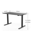 EYHLKM Electric Standing Desk Height Adjustable Desk, 48 X 24 Inches Computer Desk For Workstation Home Office Table Sit Stand Desk