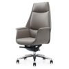 YT.JYUERI Relax Comfortably Safe Managerial Chairs Leather Office Chair High Back Home Desk Chair Grey Computer Chair with Armrest Executive Offi