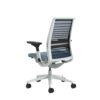Steelcase Think Ergonomic Height Adjustable Office Chair with Adjustable Lumbar Support and Armrests, Breathable 3D Knit Royal Blue Backrest and