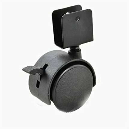 SKOAJAS Plate Casters 5pcs/Set 44 mm Replacement Swivel Casters Furniture Office Chair Baby Crib Sofa Brake Plastic Rolling Roller Wheels Caster