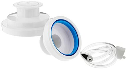 FoodSaver Plastic Jar Sealer for Vacuum Sealer Food Storage with Accessory Hose for Regular and Wide Mouth Mason Jars, White 9.00 x 6.00 x 4.90 i