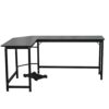 N/A Office Desk L-shaped Wooden Computer Desk With Roller Board Simple Office Home Corner Table (Color : A)