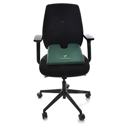 Posturite Coccyx Cut-Out Wedge - Home, Office and Car Lumbar Support Seat Cushion - For Tailbone and Sciatica Relief