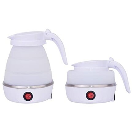 Felenny Foldable Electric Kettle,Portable Camping Travel Kettle,Silicone Electric Water Boiler,Collapsible Kettle with Separable Power Cord for O