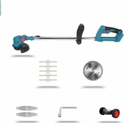 Cordless Weed Wacker 1800W Electric Grass Trimmer Cordless Lawn Mower Hedge Trimmer Adjustable Handheld Garden Power Pruning Good for Clean and F