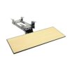 WANGFENG Keyboard Holder For Under Desk - Adjustable Clamp-On Keyboard Mouse Platform Wooden Keyboard Sliding Tray Drawer for Office & Home Typin