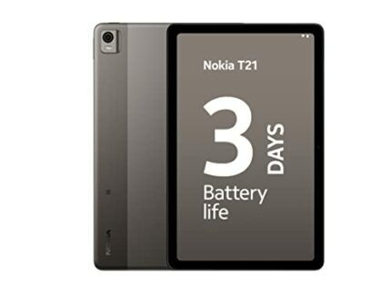 Nokia T21 Android 12 WiFi Tablet, 4GB RAM/64GB ROM, 10.36" 2K Screen, 8200 mAh Battery, 8MP Front & Back Cameras, Stereo Speakers, 2 OS Upgrades