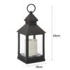 VFM - Lanterns for The Garden, Transparent LED Flickering Flameless Lantern Light, Use Indoors in Living Rooms, Decorative Candles, Hanging Outdo