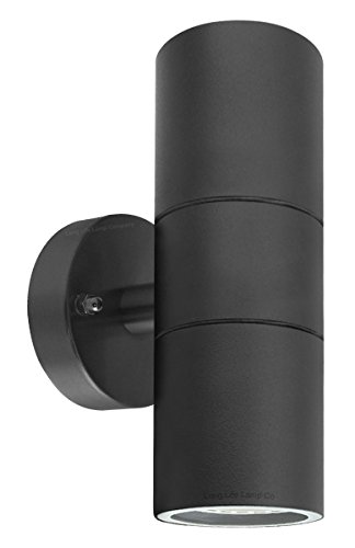 Modern Black Double Up Down Outdoor Stainless Steel Wall Light, Use GU10 IP65