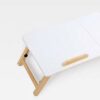 SMLJLQ White Office Computer Desk, Folding Laptop Shelf Table Can Be Raised and Lowered