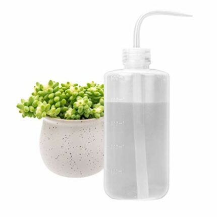 Watering Bottle 500ML with Leak-proof O-ring for Indoor Plants Succulent Cactus Plastic Squeeze Water Can Long Nozzle Bend Mouth Waterer Bonsai T
