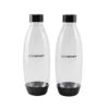 SodaStream 2 Pack 1L BPA Free Water Bottle for Carbonated Drinks. Dishwasher Safe, Compatible with SodaStream Spirit, Spirit One Touch, Terra, Ar
