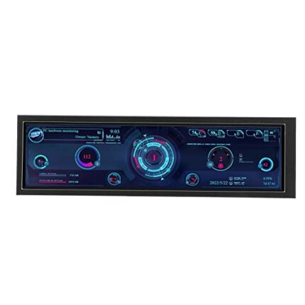 Dpofirs 8.8 Inch CPU Hardware Temperature Monitor External Expansion Display, PC Temp Monitor 1920x480 60Hz for AIDA64 PC Sensor Panel Display CP